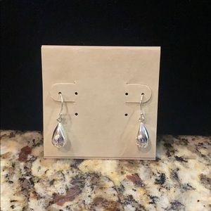 Teardrop sterling dangle earrings